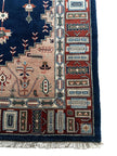Sarough Teppich ca. 200 × 300 cm – dunkelblau/beige/rot & klassisch