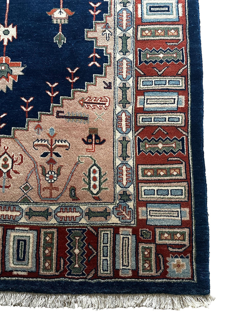 Sarough Teppich ca. 200 × 300 cm – dunkelblau/beige/rot & klassisch
