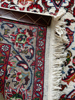Sarough Teppich ca. 150 × 100 cm – creme/rot/blau & elegant