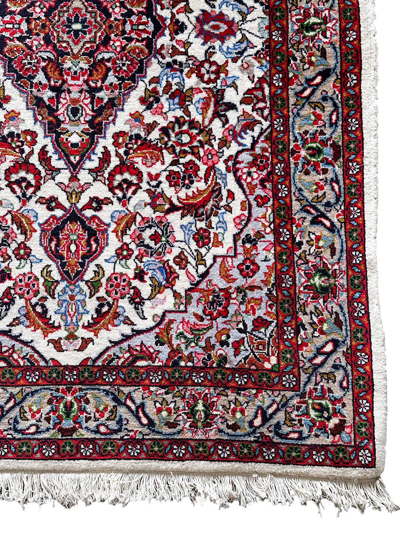 Sarough Teppich ca. 150 × 100 cm – creme/rot & elegant
