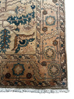 Sarough Teppich ca. 150 × 100 cm – gold/beige/petroleum & floral