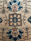 Sarough Teppich ca. 150 × 100 cm – gold/beige/petroleum & floral
