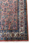 Sarugh Teppich ca. 200 × 200 cm – rosa/blau & elegant