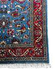 Sarough Teppich ca. 150 × 100 cm – hellblau/rot & floral