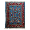 Sarough Teppich ca. 150 × 100 cm – hellblau/rot & floral