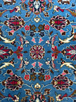 Sarough Teppich ca. 150 × 100 cm – hellblau/rot & floral