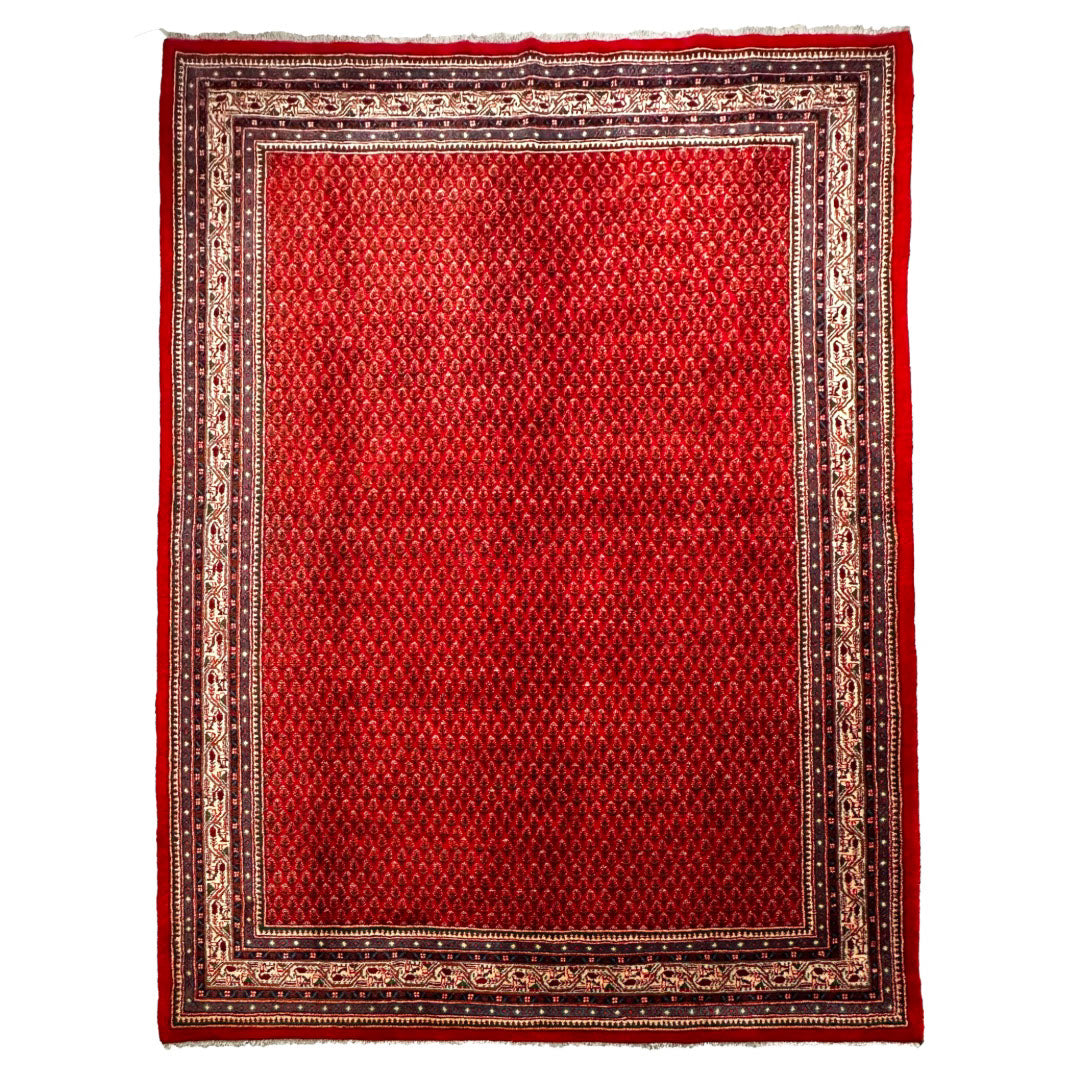 Sarough Mir Teppich ca. 300 × 200 cm – rosa/blau & elegant