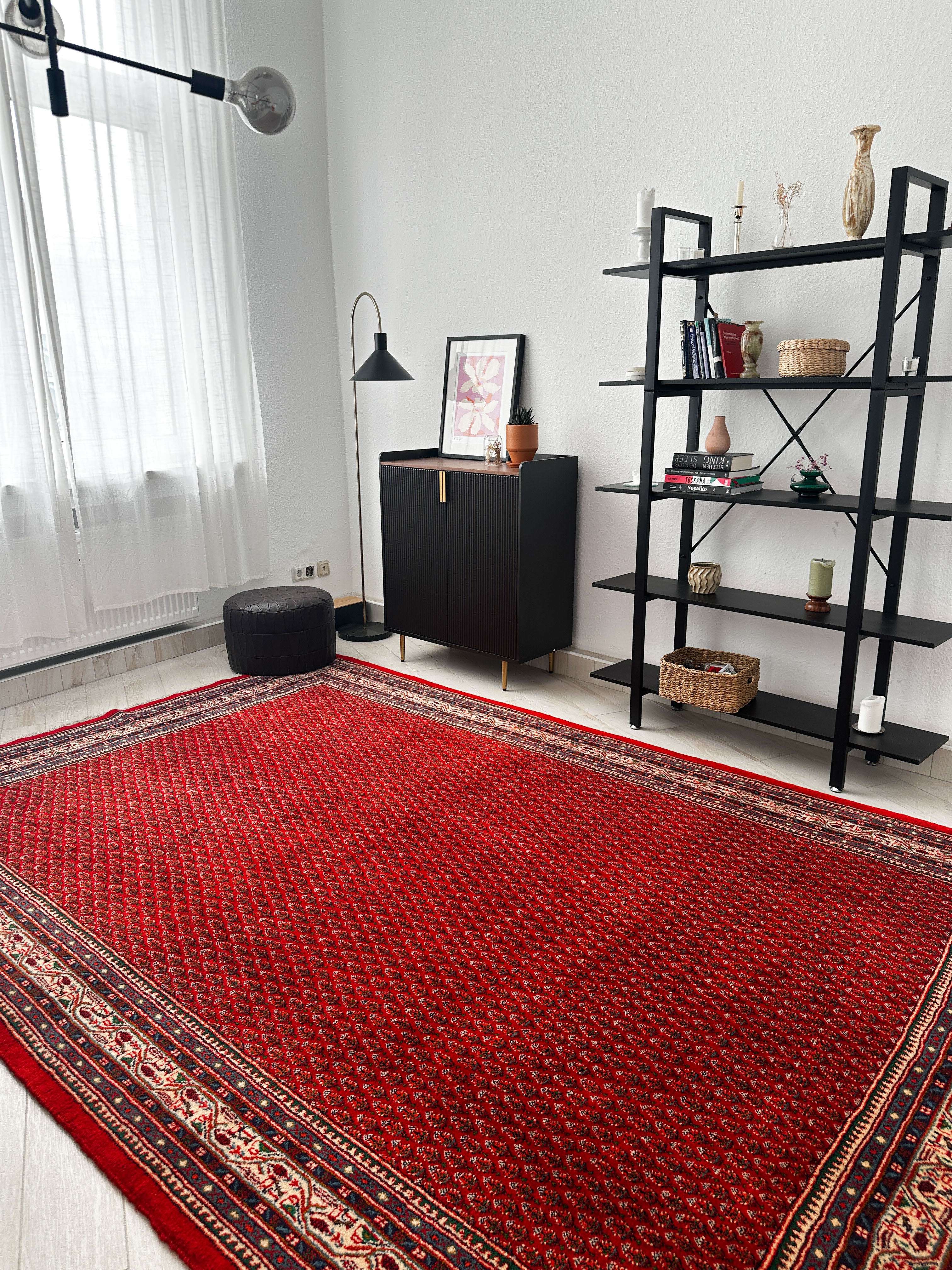 Sarough Mir Teppich ca. 300 × 200 cm – rosa/blau & elegant