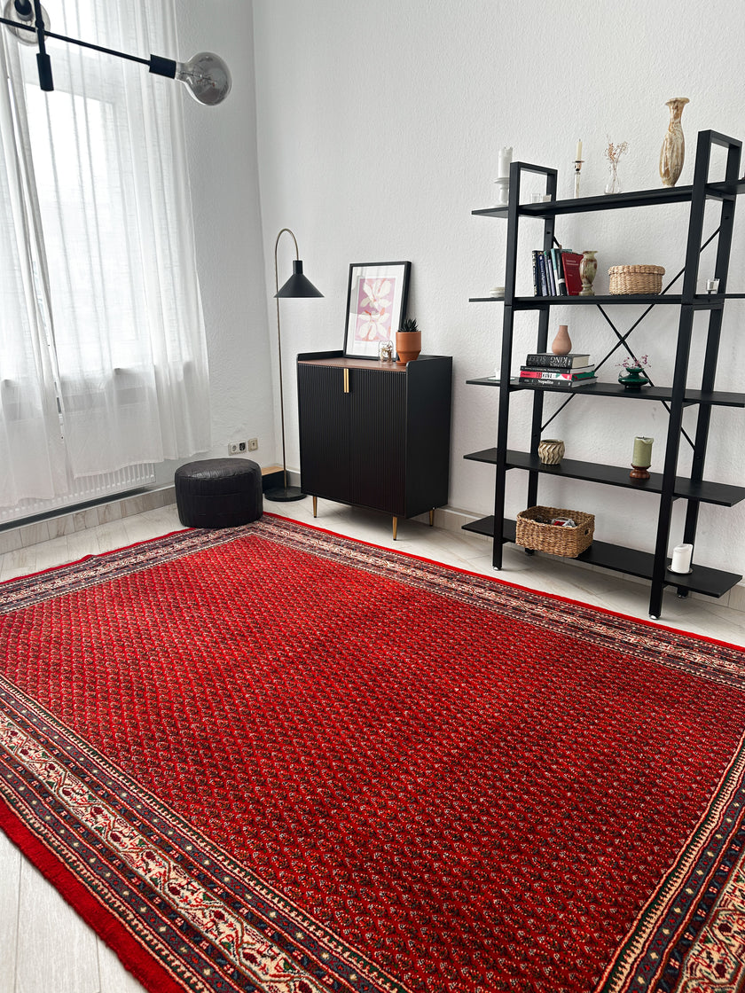Sarough Mir Teppich ca. 300 × 200 cm – rosa/blau & elegant