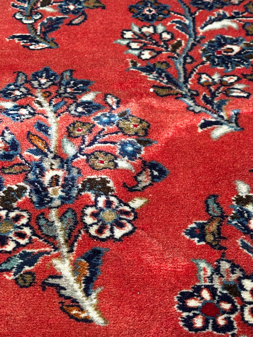 Sarough Teppich ca. 250 × 155 cm – lachsrot & creme