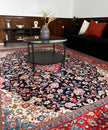 Sarough Teppich ca. 300 × 200 cm – dunkelblau/rot & edel