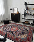 Sarough Teppich ca. 300 × 200 cm – dunkelblau/rot & edel