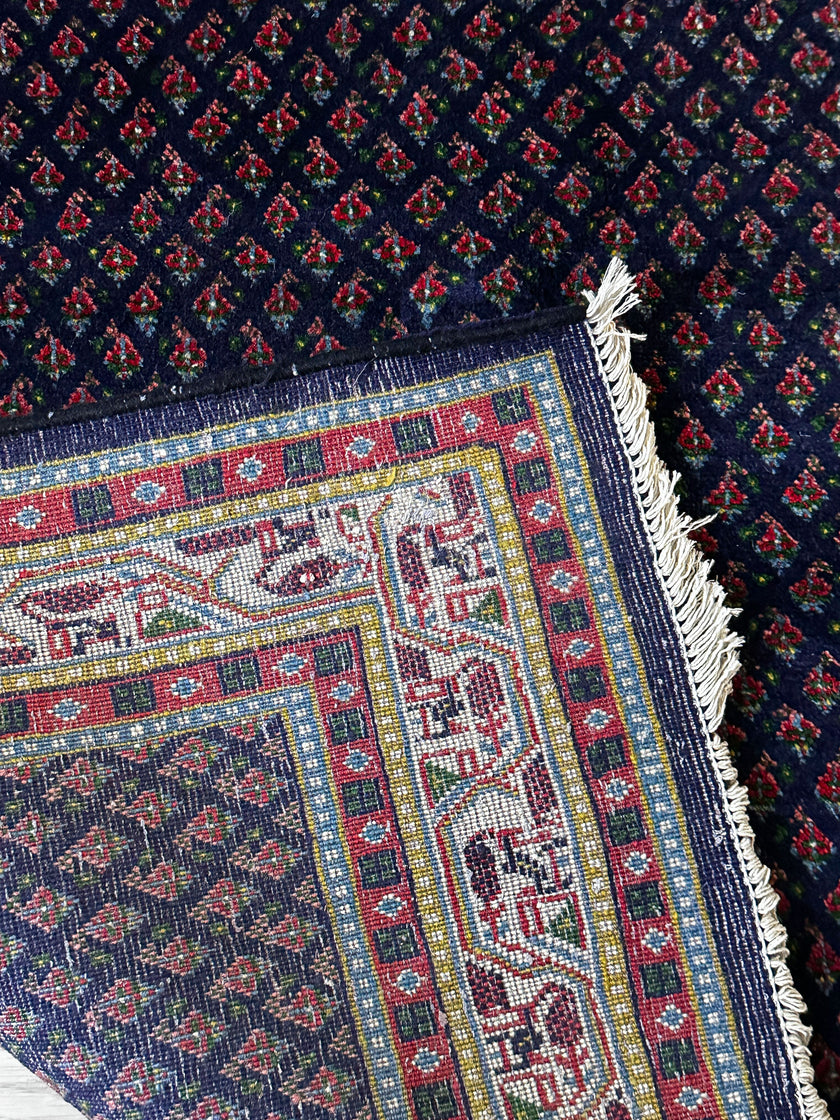 Sarugh Teppich ca. 200 × 150 cm – rot/blau & klassisch elegant