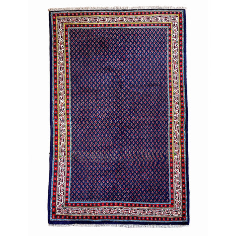Sarugh Teppich ca. 200 × 150 cm – rot/blau & klassisch elegant