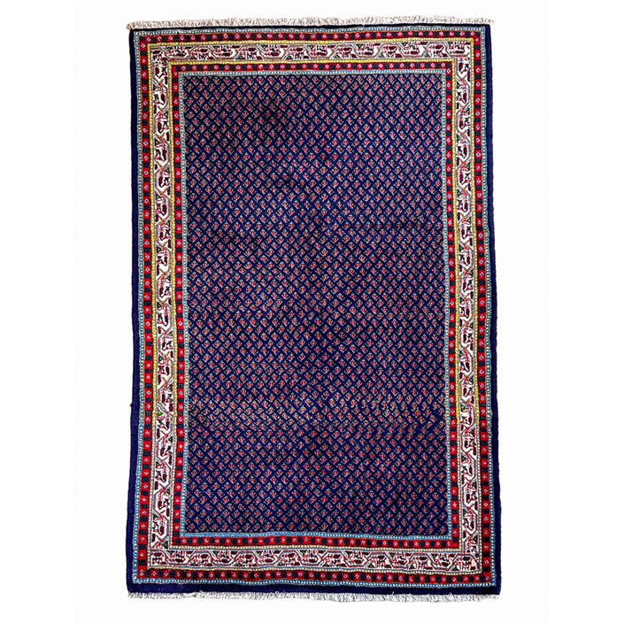 Sarugh Teppich ca. 200 × 150 cm – rot/blau & klassisch elegant