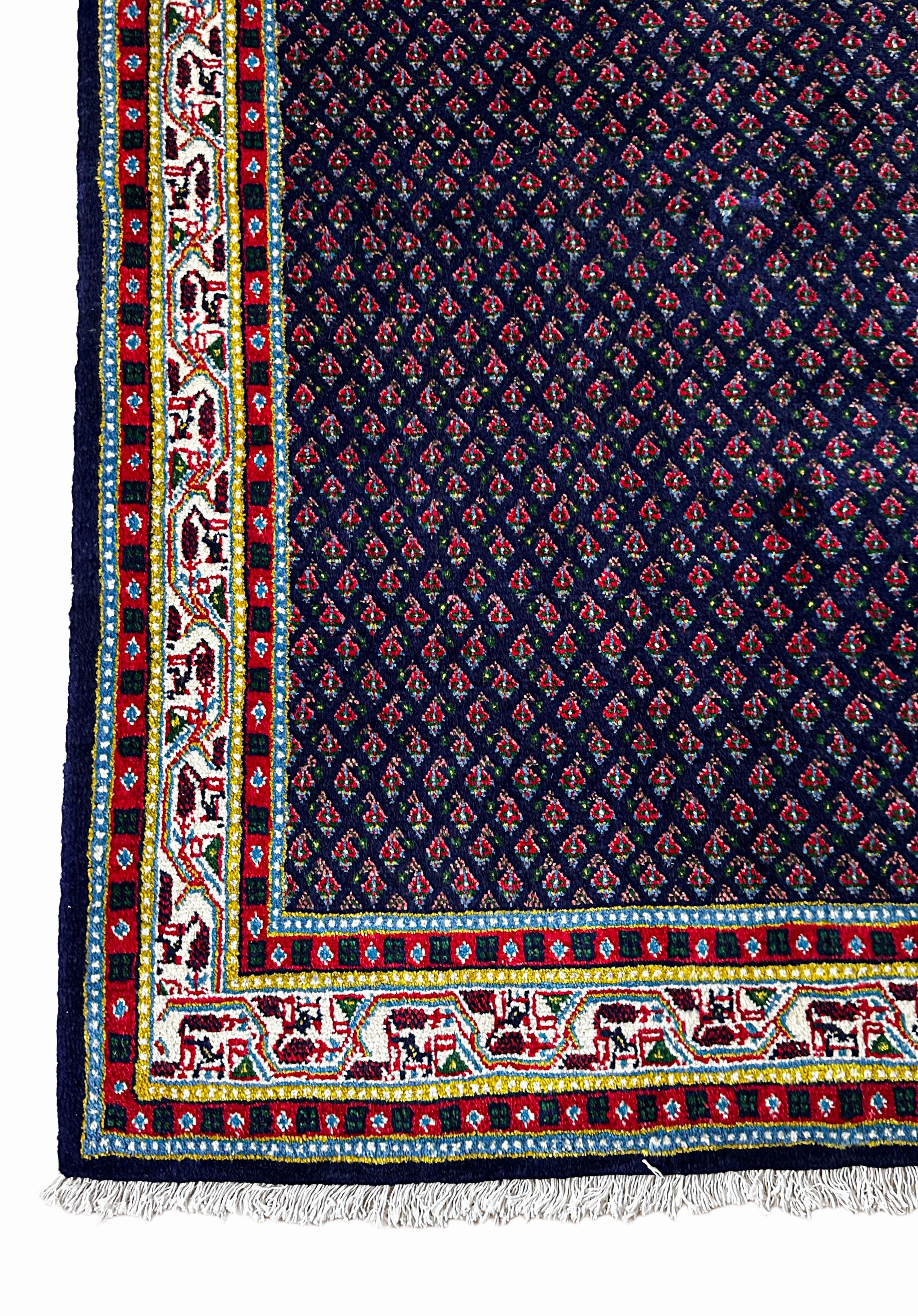 Sarugh Teppich ca. 200 × 150 cm – rot/blau & klassisch elegant