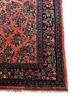 Sarough Teppich ca. 300 × 250 cm – altrosa/dunkelblau & floral