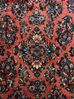 Sarough Teppich ca. 300 × 250 cm – altrosa/dunkelblau & floral