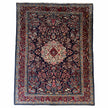 Sarough Teppich ca. 300 × 250 cm – dunkelblau/rot/creme & floral