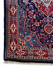 Sarough Teppich ca. 150 × 100 cm – dunkelblau/hellblau/rot & klassisch
