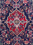 Sarough Teppich ca. 150 × 100 cm – dunkelblau/hellblau/rot & klassisch