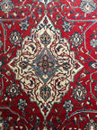 Sarugh Teppich ca. 150 × 100 cm – rot/creme/blau & klassisch