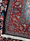 Sarough Teppich ca. 300 × 200 cm – dunkelblau/rot & edel