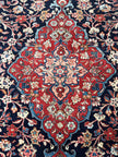 Sarough Teppich ca. 300 × 200 cm – dunkelblau/rot & edel