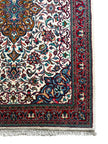 Sarugh Teppich ca. 148 × 105 cm – creme, rot & floral