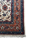 Sarough Teppich ca. 200 × 200 cm – creme/blau/altrosa & klassisch floral