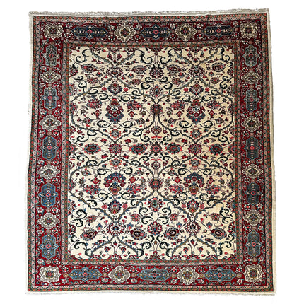 Sarugh Teppich ca. 200 × 300 cm – creme/rot & elegant