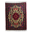 Sarugh Teppich ca. 150 × 100 cm – creme/blau/rot & floral