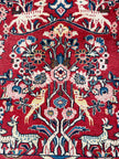 Sarugh Teppich ca. 300 × 200 cm – rot/grün & floral