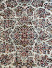 Sarugh Teppich ca. 200 × 200 cm – hellgrün/rot & klassisch