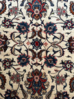 Sarough Teppich ca. 200 × 200 cm – creme/blau/altrosa & klassisch floral