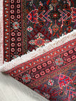 Schiraz Teppich ca. 200 × 150 cm – rot/grau & ausdrucksstark