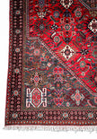 Schiraz Teppich ca. 200 × 150 cm – rot/grau & ausdrucksstark
