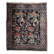 Senneh Teppich ca. 150 × 100 cm – dunkelblau/rosa/grün & dekorativ