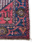 Songhor Teppich ca. 150 × 100 cm – rosa/blau & geometrisch