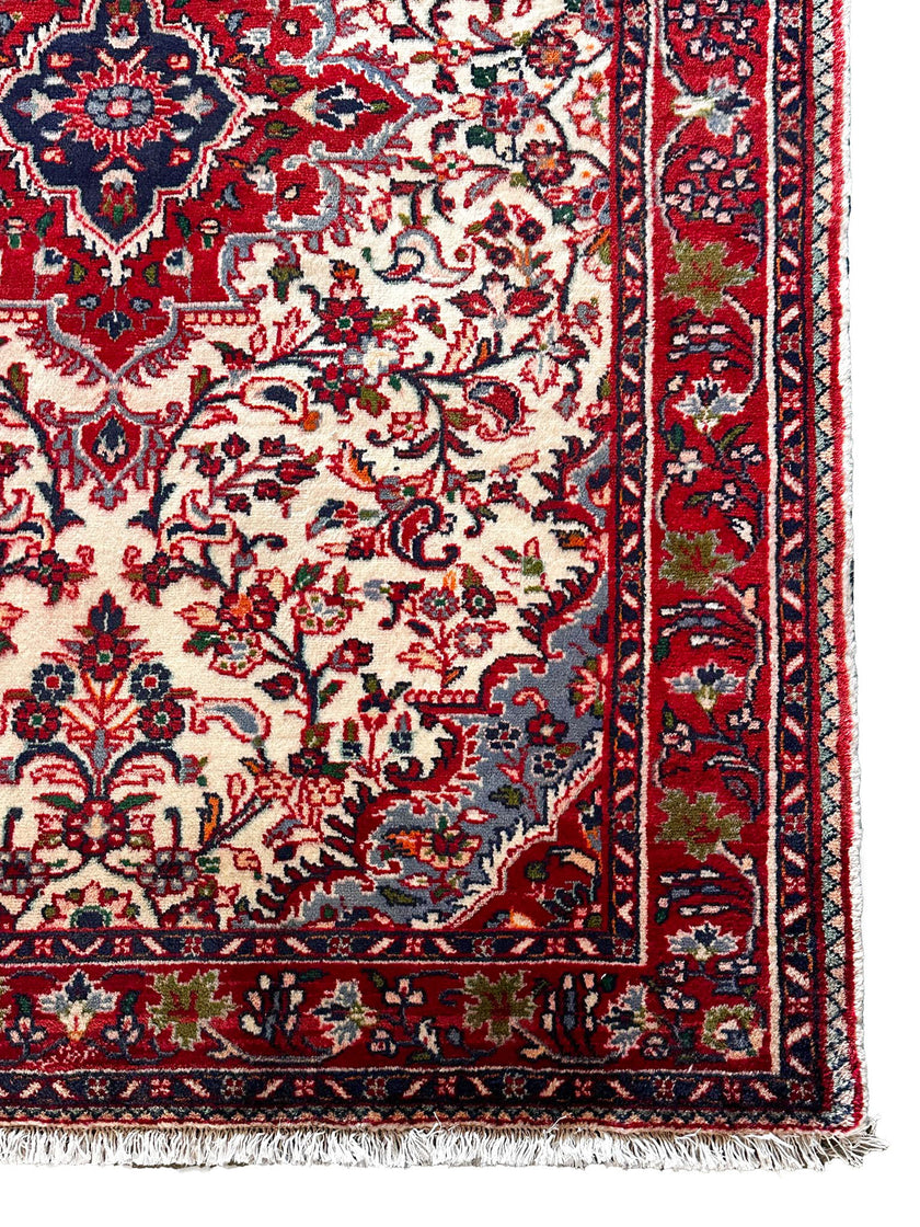 Suzany Teppich ca. 150 × 100 cm – creme/rot & elegant