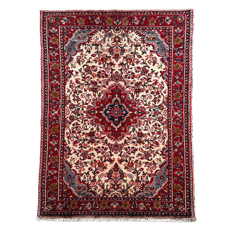 Suzany Teppich ca. 150 × 100 cm – creme/rot & elegant