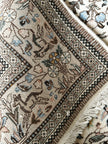 Tabatabai DD Teppich ca. 200 × 200 cm – creme/grau-blau & fein floral