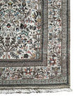 Tabatabai DD Teppich ca. 200 × 200 cm – creme/grau-blau & fein floral