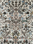 Tabatabai DD Teppich ca. 200 × 200 cm – creme/grau-blau & fein floral