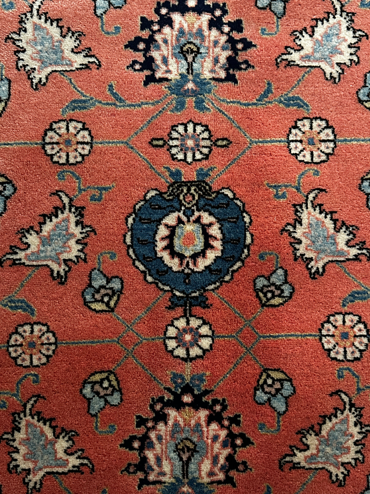 Täbriz Teppich ca. 150 × 100 cm – terra/creme/blau & klassisch