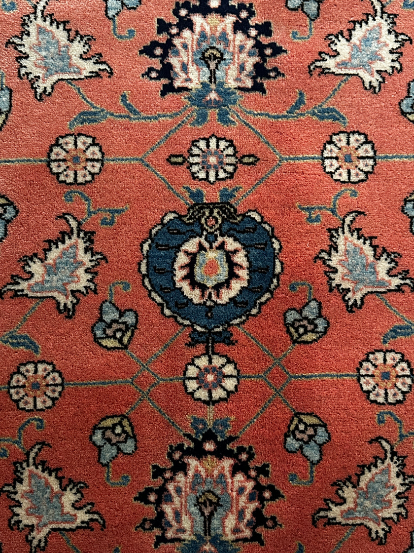 Täbriz Teppich ca. 150 × 100 cm – terra/creme/blau & klassisch