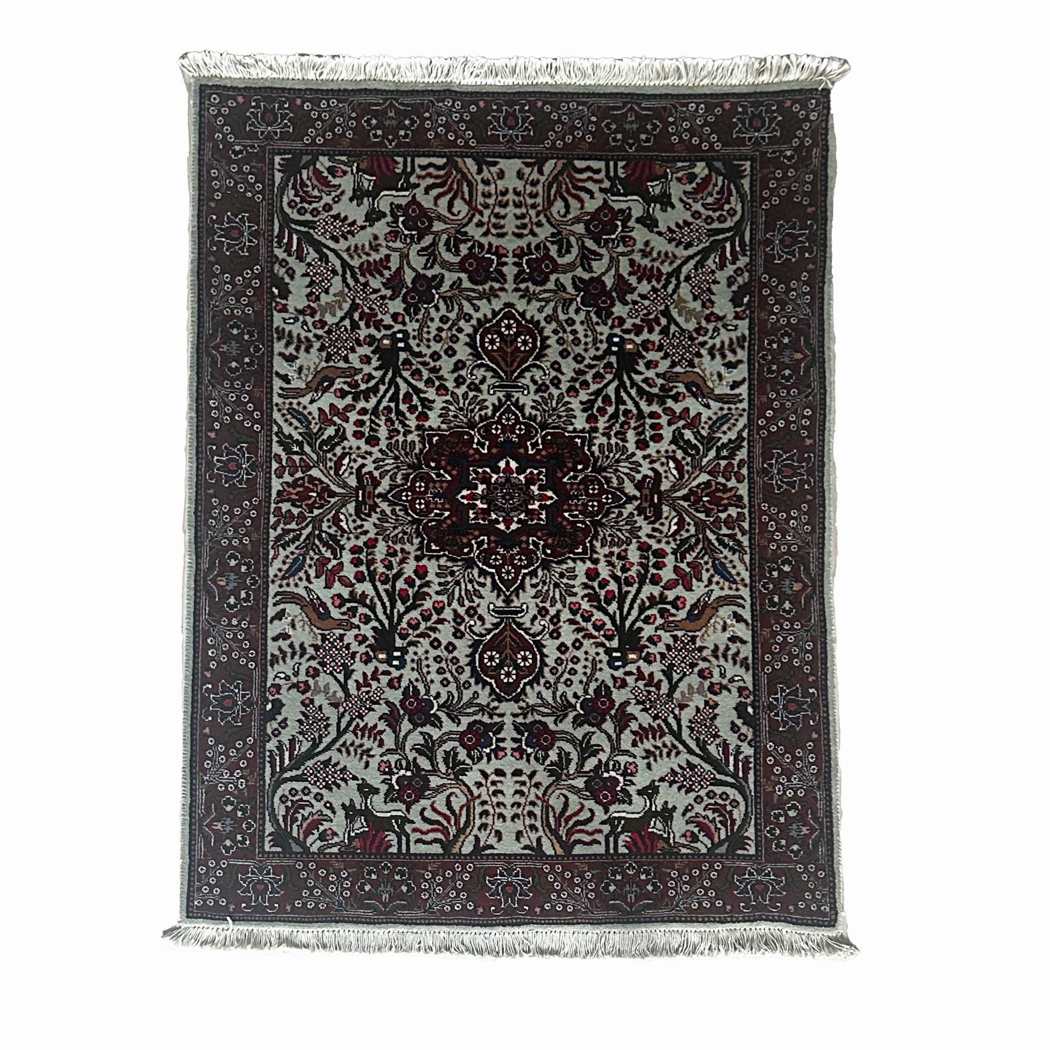 Täbriz Teppich ca. 150 × 100 cm – creme/petroleum/bordeaux & klassisch