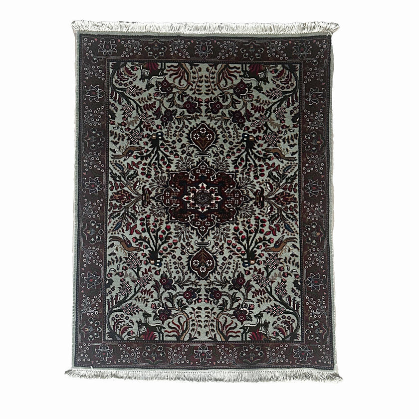 Täbriz Teppich ca. 150 × 100 cm – creme/petroleum/bordeaux & klassisch