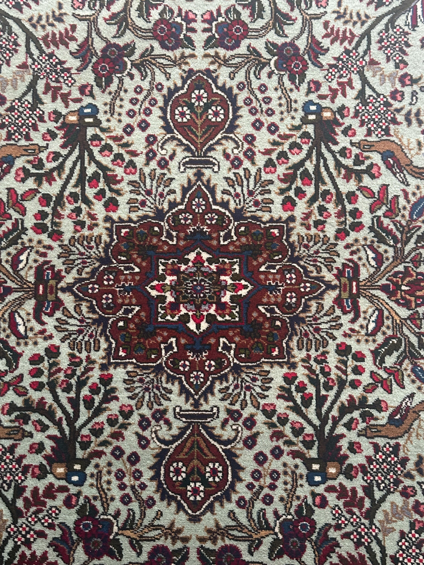 Täbriz Teppich ca. 150 × 100 cm – creme/petroleum/bordeaux & klassisch