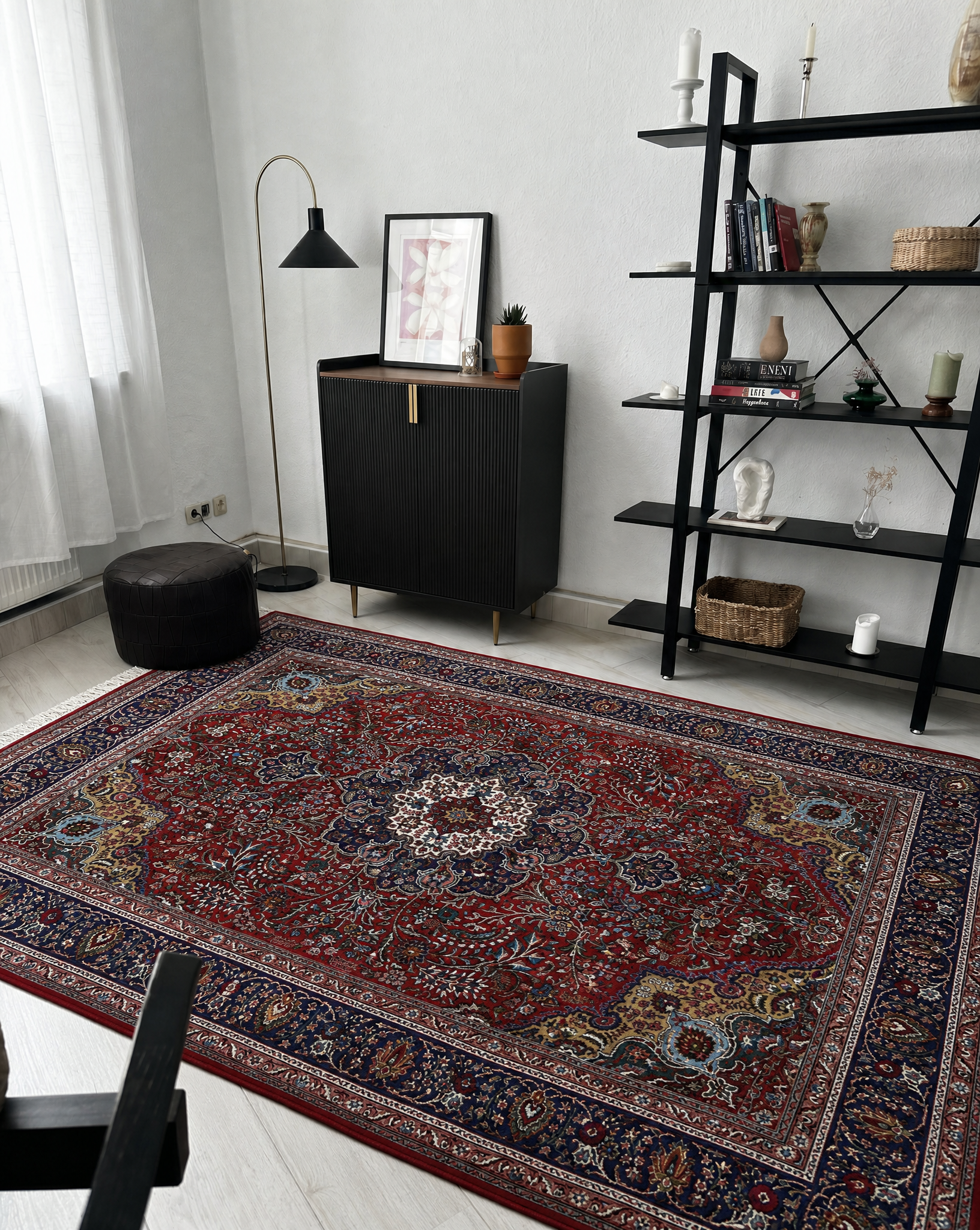 Täbriz Teppich ca. 300 × 200 cm – rot/blau & luxuriös